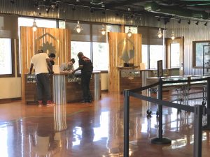 Open and well lit retail salesfloor perfect for first time cannabis shoppers