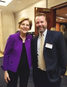 Senator Warren and The Evergreen Market supporting cannabis legalization