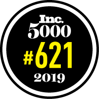 Our official seal for being #621 on the 2019 Inc. 5000 list