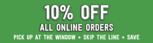 10% off all online orders